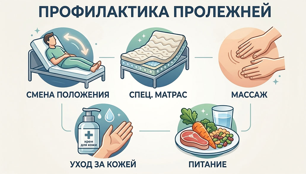 Процедуры для профилактики пролежней