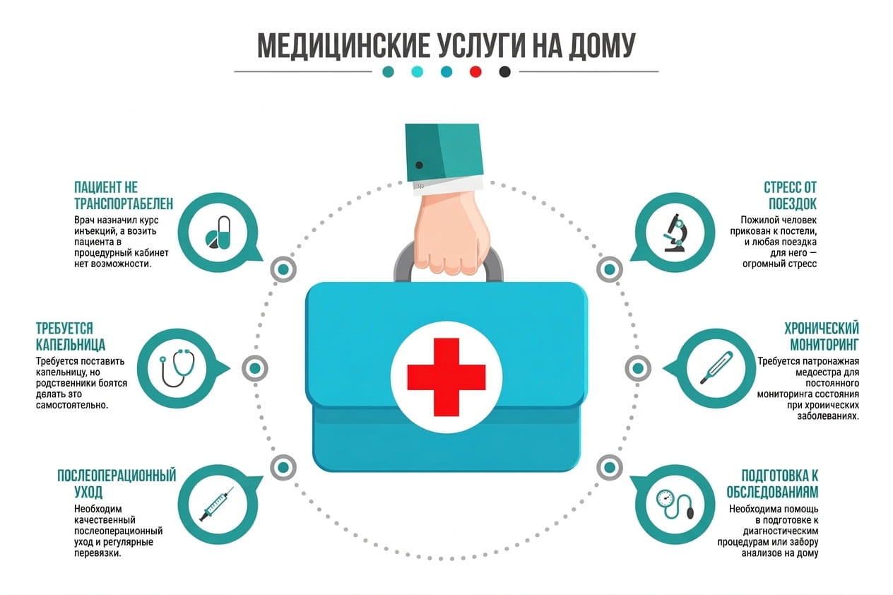 Перечень услуг медсестры на дому